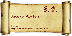 Bucsko Vivien névjegykártya