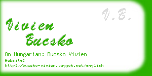 vivien bucsko business card